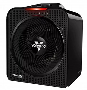 Vornado Velocity 4 Whole Room Space Heater, 1500W, Adjustable Thermostat, Tipover Protection, Black