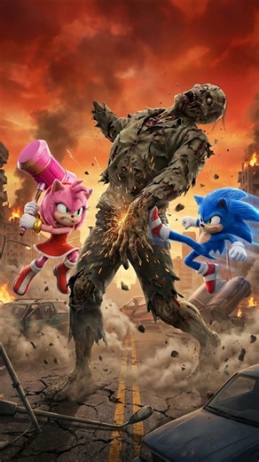 Sonic vs Giant Zombie – Amy Rose in Grave Danger! | Epic City Battle #Shorts