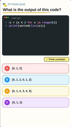 You'll get this Python set comprehension modulo wrong 🐍