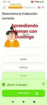 ahora aprendiendo Aleman con Duolingo