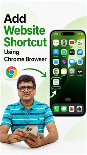 Add Website Shortcut to iPhone Home Screen - Using Chrome