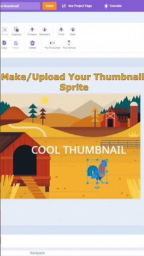 Setting a Scratch Thumbnail #scratch #tutorial #geekasteroid