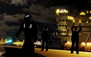 开发中的带光棒的甲板船员