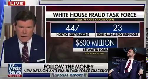 HUGE 🚨 JD Vance's anti-fraud task force has just suspended 447 HOSPICE CENTERS in Los AngelesTHIS IS HALF A BILLION WORTH OF FRAUDKEEP IT GOING 🔥