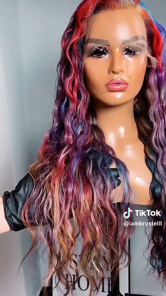 Wow what will happen🔥🔥#wig #coloring #rainbow #mixcolor #coloredwig | wigs