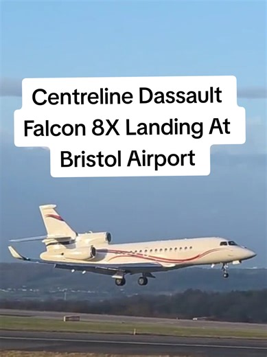 Centreline Dassault Falcon 8X Landing At Bristol Airport #bristolairport #landings #privatejet #aviation #avgeek