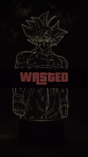 A stunning Goku Ultra Instinct anime lamp with 16 RGB color modes Store link in bio #anime #goku