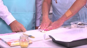 Fresh, garden-picked lavender is the star of these scones! We're in the kitchen with Julie Pollard from Miss Molly's Inn Bed and Breakfast, in Chincoteague, to see how they're done! #scones #missmolly #lavender #lemon #bedandbreakfast #eat #food #recipes #chincoteague #delmarvalife #showtime https://www.wboc.com/shows/delmarvalife/julie-pollard-from-miss-mollys-inn-bed-breakfast-makes-scones-with-lisa-and-jimmy/video_623e114d-8f67-5af4-9040-75a0b347711f.html | DelmarvaLife