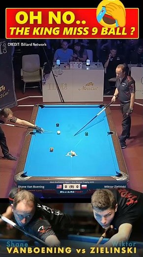 Oh No - The King Miss 9 Ball | Shane Van Boening #shorts #9ball #2023