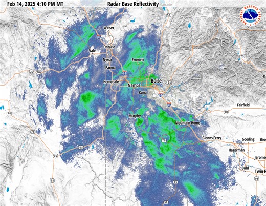 520 PM MST RADAR UPDATE: Snow showers will continue through this evening, including the Boise metro. Accumulations are expected to be generally less than an inch. | US National Weather Service Boise Idaho