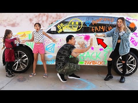 We SPRAY Painted FAMILIA DIAMOND'S New CAR!! * Gone Wrong * PRANK | Jancy Family