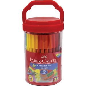 Faber-Castell Connector Pens in Bucket 45 Pack