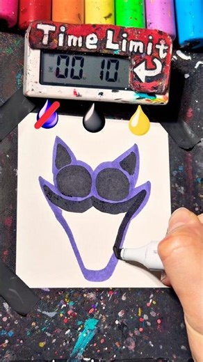 Drawing Nightmare CatNap in 30Sec(Poppy Playtime)