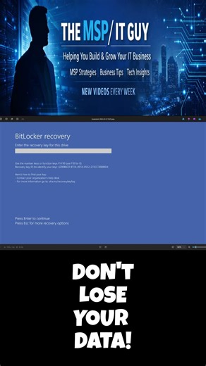 “BitLocker Screen? ⚠️ What This Means (Don’t Ignore This)” #itsupport #microsoft #bitlocker