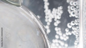 human cells egg and artificial insemination, in vitro fertilization process using microscope in laboratory