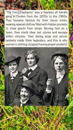 The Forty Elephants" was a fearless all female gang in London from the 1870s to the 1950s.