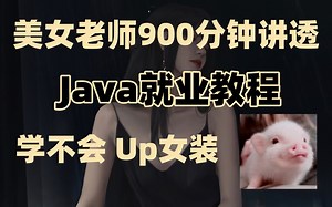 美女老师用900分钟就把程序员必知必会的Java就业技术栈讲的明明白白了！！！