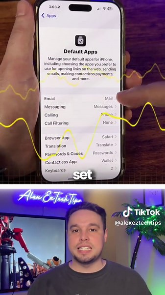 💡Here’s an iPhone tip to set your system defaults 👍 @apple Set your favorite apps as default so they open automatically: 1️⃣ Open Settings 2️⃣ Click on Apps 3️⃣ Tap Default Apps 4️⃣ Set your preferences for each one #iphonetricks #iphonetricksandtips #iphonetips #iphonehack #iphonetrick #iphone #TikTokPartner