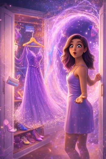 She chose the dress… but the dress chose her 💜✨ Glam magic always knows. #glammagic #digitalfashion #futureofstyle ##fashionai#c#comingsoon