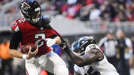 Suggs spins down Ryan for third-down sack