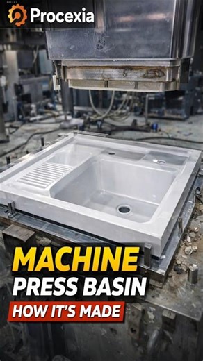 How It’s Made: Wash Basin Using BMC Material #shorts #howitsmade #factoryprocess #moldmaker