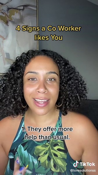 A Co Worker likes you by showing these 4 signs #coworkersbelike #relationships #datingadvice #dating #crushonsomeone #crushonyou #fyp #viral #foryoupage #advicetiktok #datingtips #love #men #women