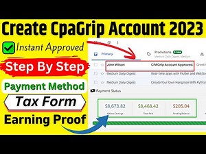 ✅ Instant Approved: Cpagrip Account Create 2024 • Earning Payment Proof • CPA Marketing