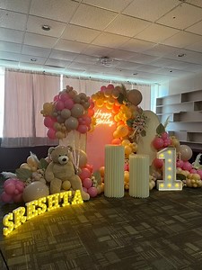 5.9K views · 121 reactions | First birthday balloon party set up #balloongarland #balloondecor #balloons #balloonartist #balloonart | Anastasia Onishchenko | Facebook