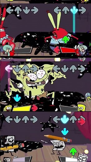 Glitched vs Normal Spongebob in FNF! Don't Miss This Fun! #fnf #spongebob #shortsviral