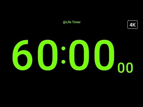 60 Minute Countdown Timer ⏱️ Study • Gym • Meditation | Milliseconds & Alert | 4K