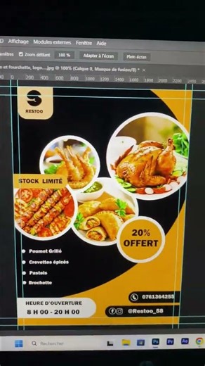 Restaurant Food Banner Design 🍔🔥 in Adobe Photoshop | Easy Tutorial (2026)