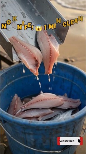 😱 No Knife Needed! Automatic Fish Cleaning Machine 🐟 #shorts