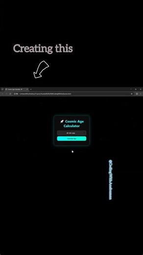 Building a Space-Themed UI Age Calculator with CSS Animations 🌌