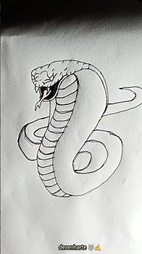 desenhando uma cobra 🐍 #drawing #art #desenho #cobra #serpente