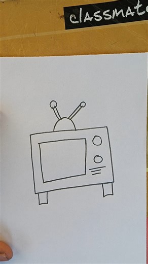 TV Drawing 😍#art#artclass#easydrawing #viralshorts #shorts