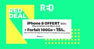 Offre exceptionnelle 100Go à 15€ un iPhone 8 reconditionné offert, jusqu'au 08/11 | RED by SFR