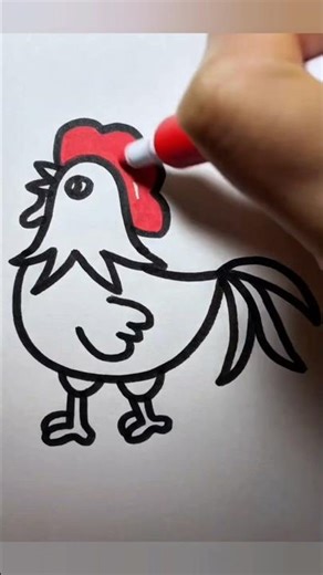 Murga Art: Simple Steps to Create a Stunning Chicken Painting! | #murga #shortsvideo #viral