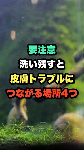 要注意 洗い残すと皮膚トラブルにつながる場所4つ #健康 #シニア #老後 #清潔 #体のケア