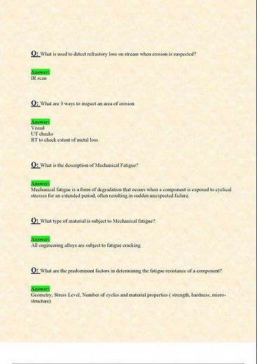 CWB WELDING INSPECTOR LEVEL 2 EXAM LATEST 2023 2024 UPDATE QUESTIONS AND VERIFIED ANSWERS 100 CORREC