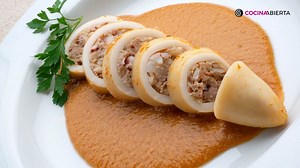 Calamares rellenos de gambas y carne, receta de Karlos Arguiñano