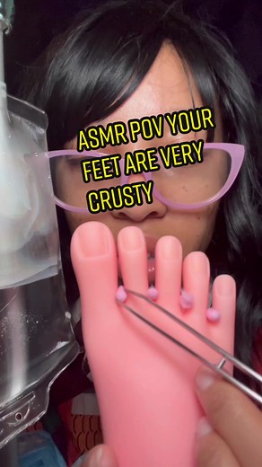 ASMR POV YOUR FEET ARE VERY CRUSTY 👀😭 #asmr #povasmr #asmrpov #fyp