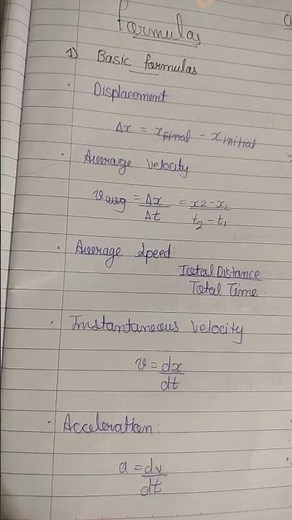 # physics # chapter 3# formula sheet