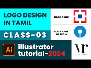 How to create HDFC & SBI logo | Illustrator Tutorial in Tamil | Illustrator Tutorials in - 2024
