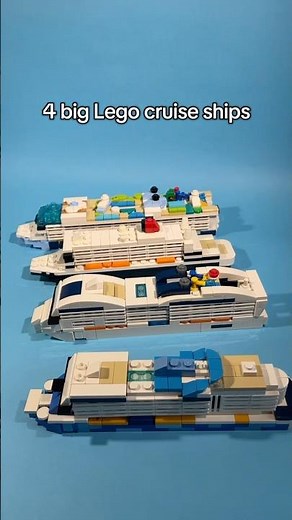 4 awesome Lego cruise ships !