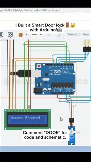 smart door lock system (arduino uno) #arduino #arduinoproject #electronics #programming #ytshorts