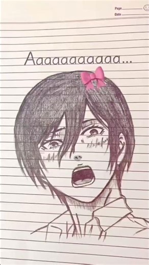 Mikasa scream vs eren scream 😭😂 #artistlife #funny #viral #shorts #attackontitan #aot