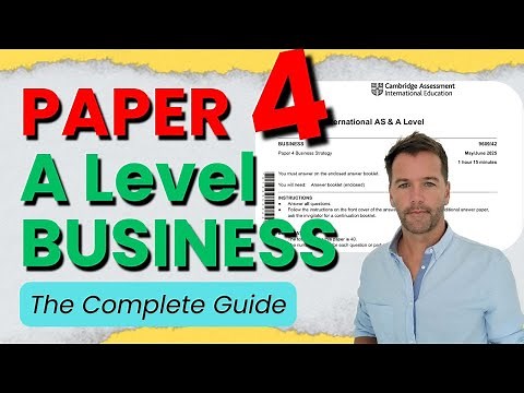 Paper 4 Business Strategy - A level Business 9609