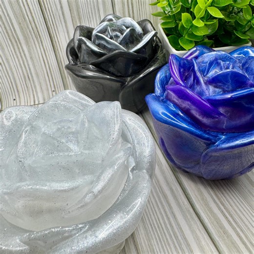 Handmade Resin Rose Jar - Etsy