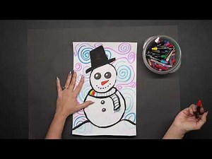 Snowman Painting | 1st Grade Winter Art Lesson