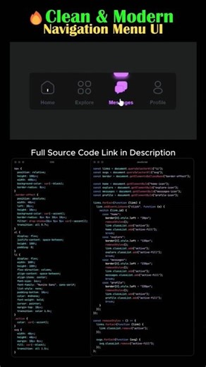 Clean Navigation Menu UI 🔥 #shorts